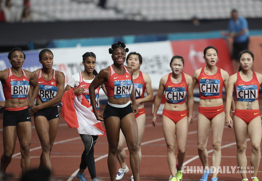 亞運會女子4X100米接力：巴林隊奪冠中國隊亞軍